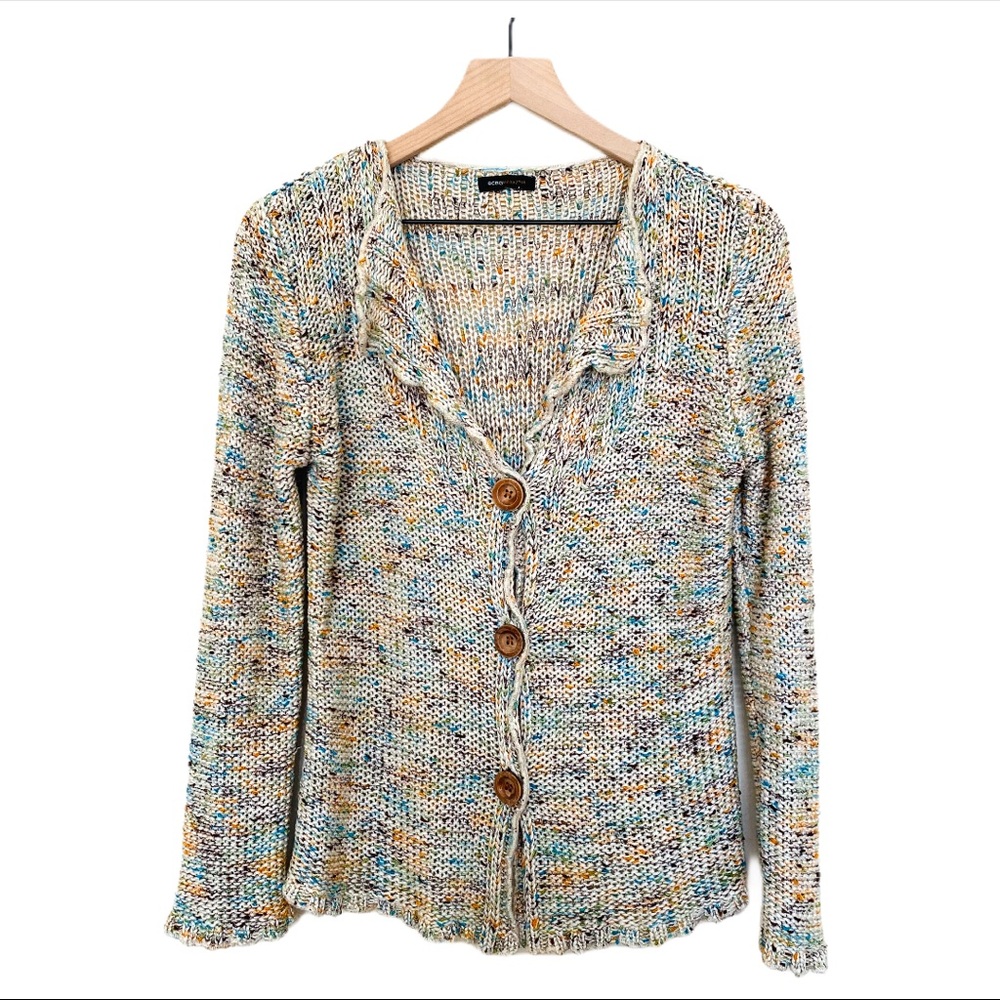 BCBG Multicolored heather cardigan sweater